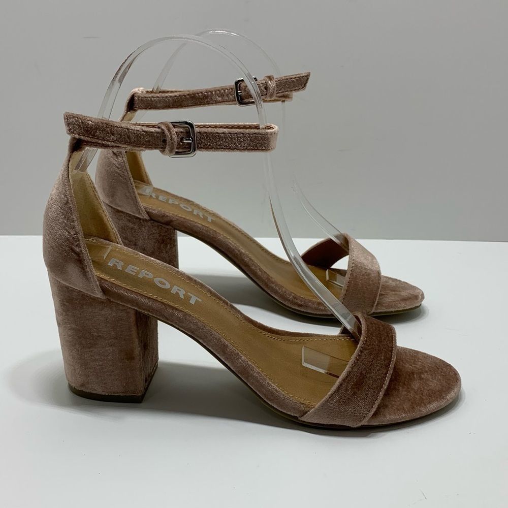 Report Payson Women's Heel Ankle Buckle Sandals BLUSH SIZE 6